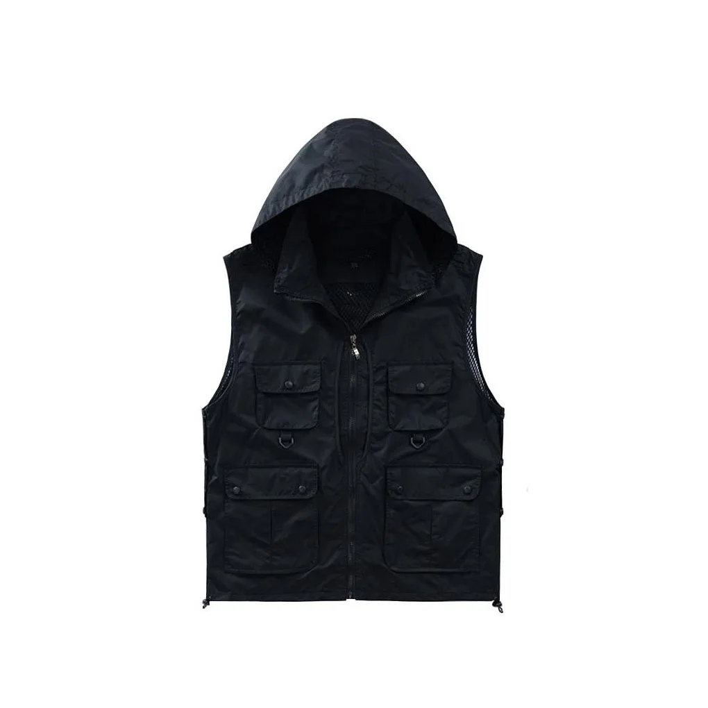 

Chinlon Vest Sleeveless Breathable Zipper Fast Drying Multi-pocket Photography Fishing Hiking Outdoor Waistcoat Clothes