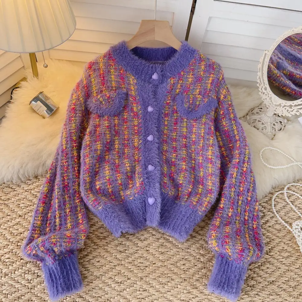

Knitting Chic Sweater New Autumn Cardigan Single Breasted Sweaters Top Female Casual Ladies O-Neck Women Clothes Dropshipping