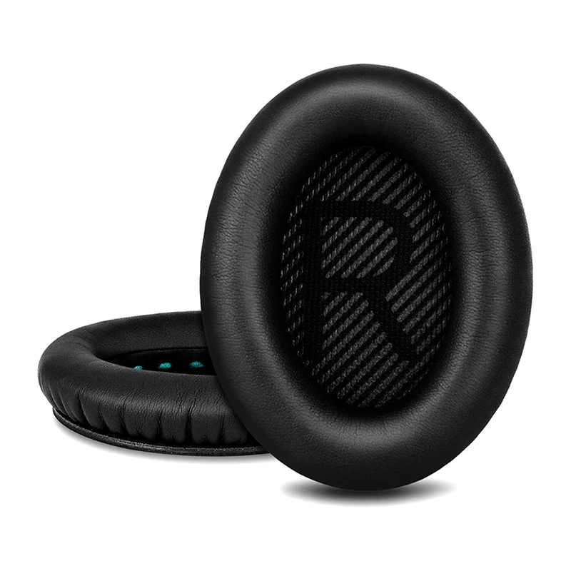 

1 пара профессиональных сменных амбушюров для Quietcomfort QC2, QC15, AE2, QC25, мягкая Белковая кожа (черная)