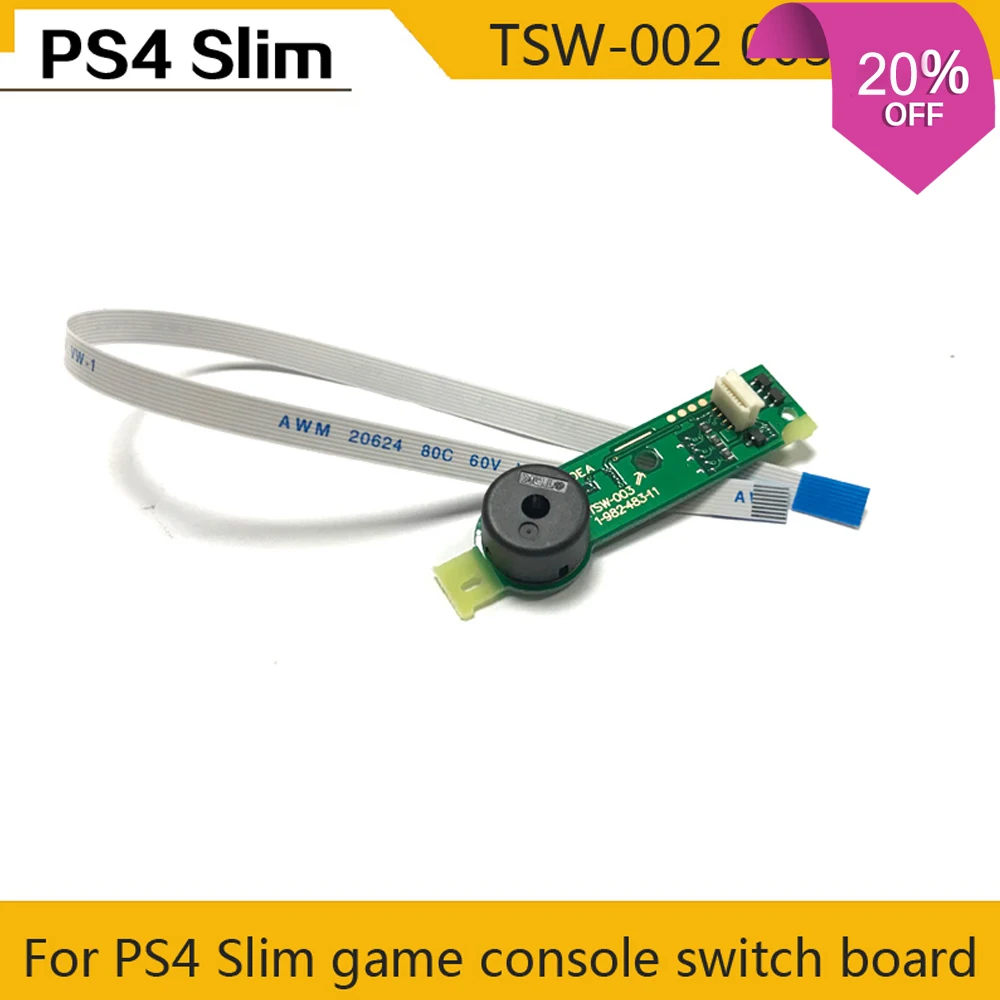 

OEM RF On/Off Switch Power Eject Button Board With 8 Pin Flex Cable CUH2000 TSW-002 003 004 For PS4 Slim Console