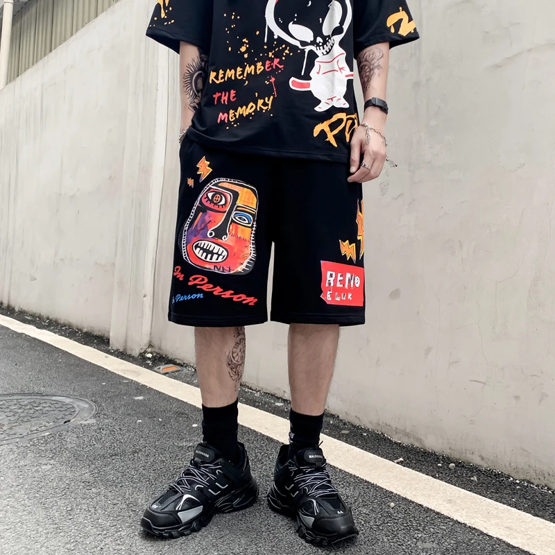

Streetwear Casusl Print Shorts Men Summer Evolution Shorts
