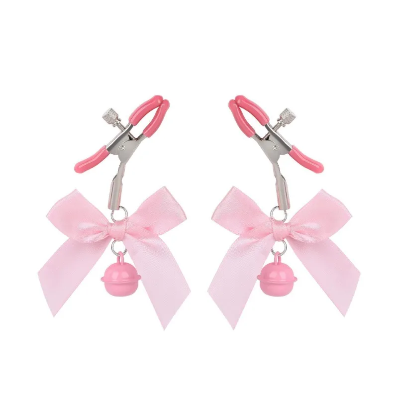 Милая черно-розовая женщина сексуальный регулируемый зажим для сосков грудь SM