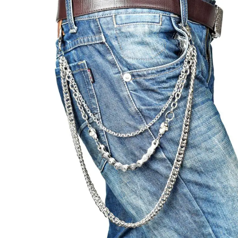 Фото K1Me Punk Punt Chans Chains Fashion Rock Jeans Accessesure Men Hip Hop Skull Penden №3