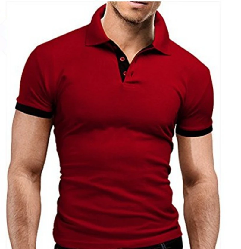 MRMT 2022 Brand New Men's T-shirt Lapel Casual Short-sleeved Stitching Men T-shirt for Male Solid Color Pullover Top Man T shirt