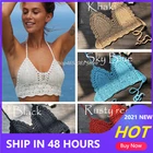 2022 Новый треугольный Бикини Топ женский открытый Купальник вязаный черный бикини топ сексуальный купальный бюстгальтер большой женский Купальник S M L XL