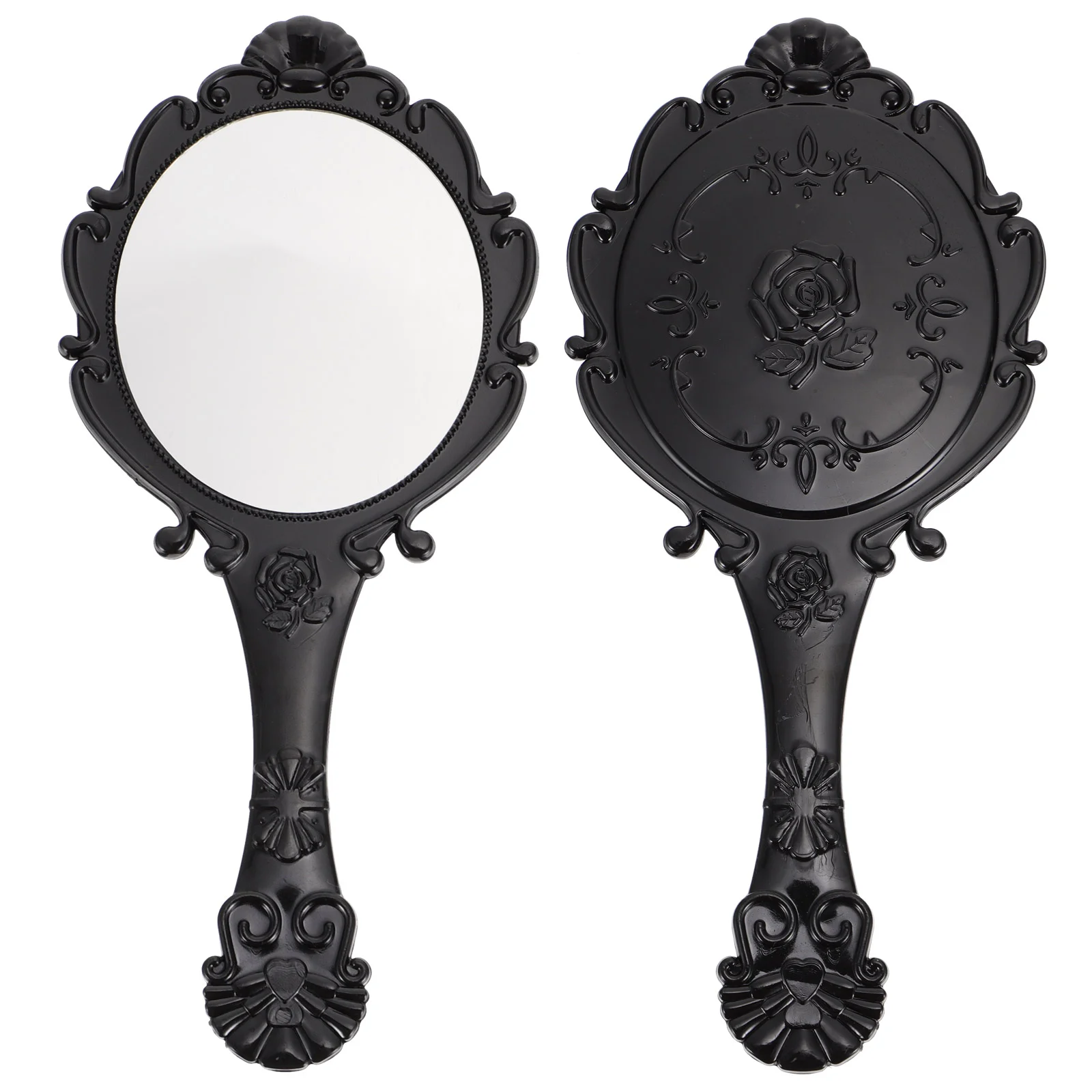 

Mirror Handheld Makeup Hand Portable Vintage Pocket Handletravel Vanity Retro Beauty Cosmeticwomen Compact Held Mirrors