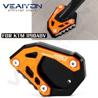 motorcycle cnc kickstand foot side stand extension pad support plate for ktm 1190 adv 2014 2015 2016 2017 2018 2019 2020 2021