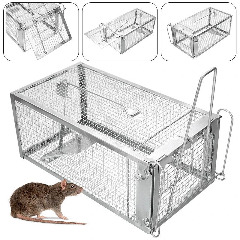 

Large Animal Humane Live Cage Trap Squirrel Chipmunk Rat Rodent Animal Catcher Pest Control Products Traps Accessories Tools