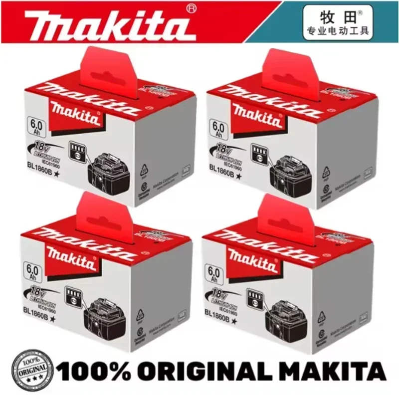 100% оригинальная аккумуляторная батарея Makita 18 В 6 0 Ач для батареи BL1840B BL1850 BL1850B