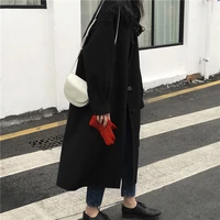 fashion womens outerwear xmas long wool coat red women korean style all match single breasted quality ladies overcoat jacket new