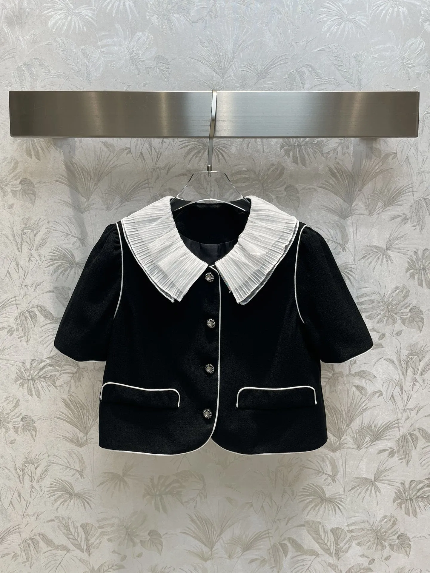 

Куртка с кукольным воротником и коротким рукавом, модная повседневная Летняя коллекция 2023, новинка 0420