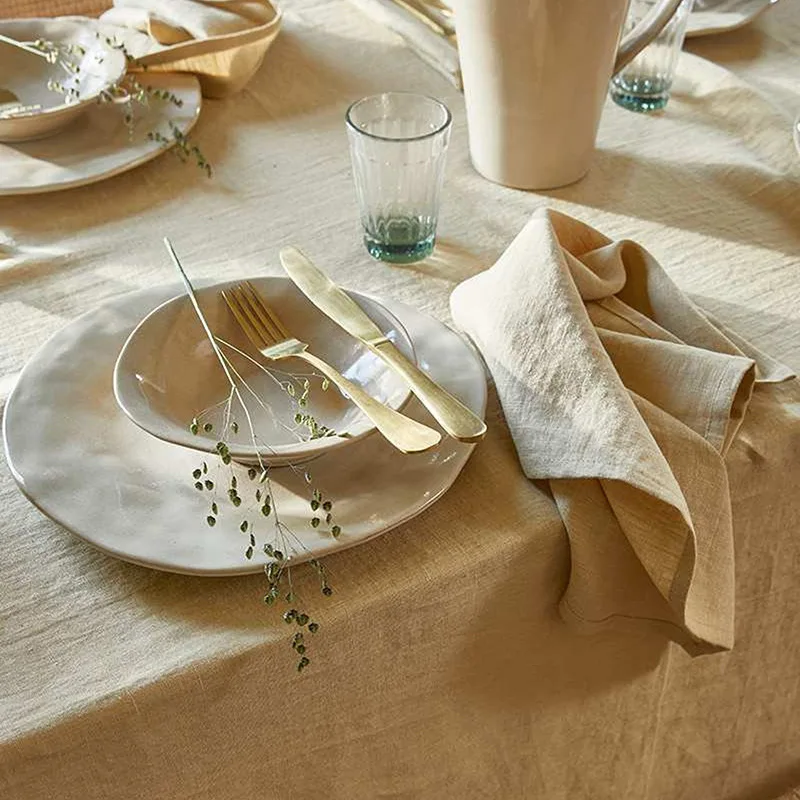 

2Pcs Pure Flax Table Napkins Hemstitched 100% French Linen Table Napkin For Birthday Party Home Table Decor Sackcloth 45X45cm