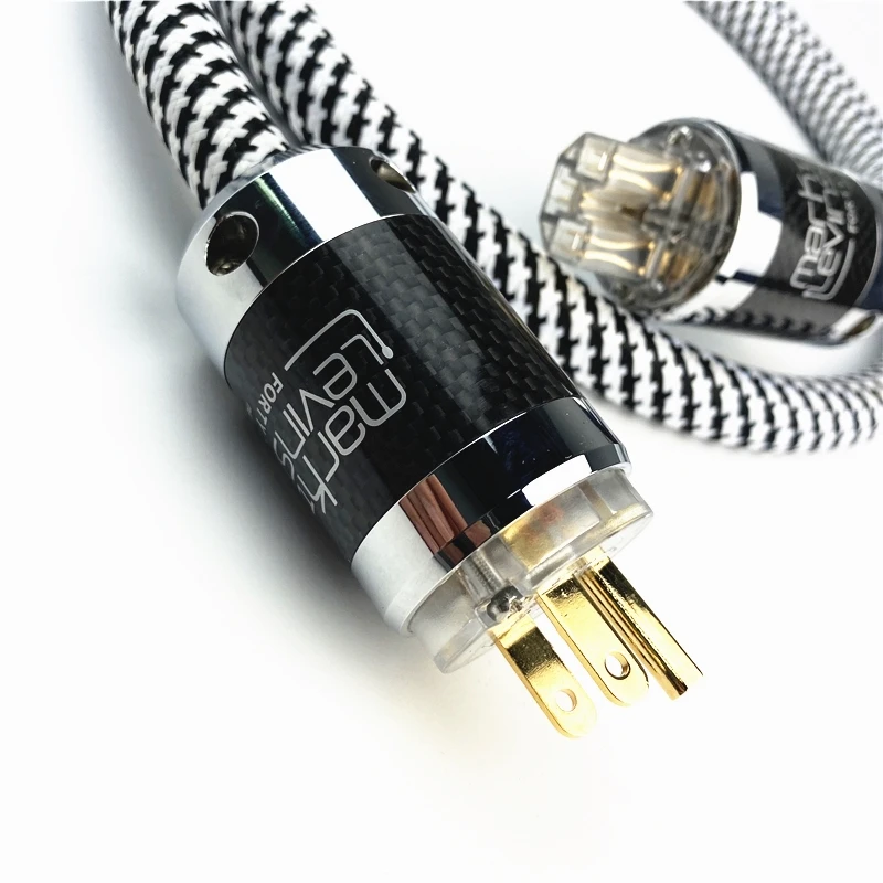 Фото Аудиокабель HIFI Fever Mark Levinson с углеродным волокном и родиевым покрытием, вилки переменного тока для США и ЕС №4