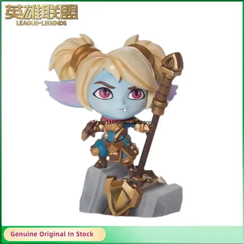 Фото Оригинальные LOL League of Legends Poppy Keeper of The Hammer Q версия аниме фигурки героев Коллекционные украшения модель игрушки подарок №1