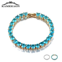 classical fashion gold silver color bracelet for women mother 6 0mm aaa zircon shiny charm bangles birthday party jewelry