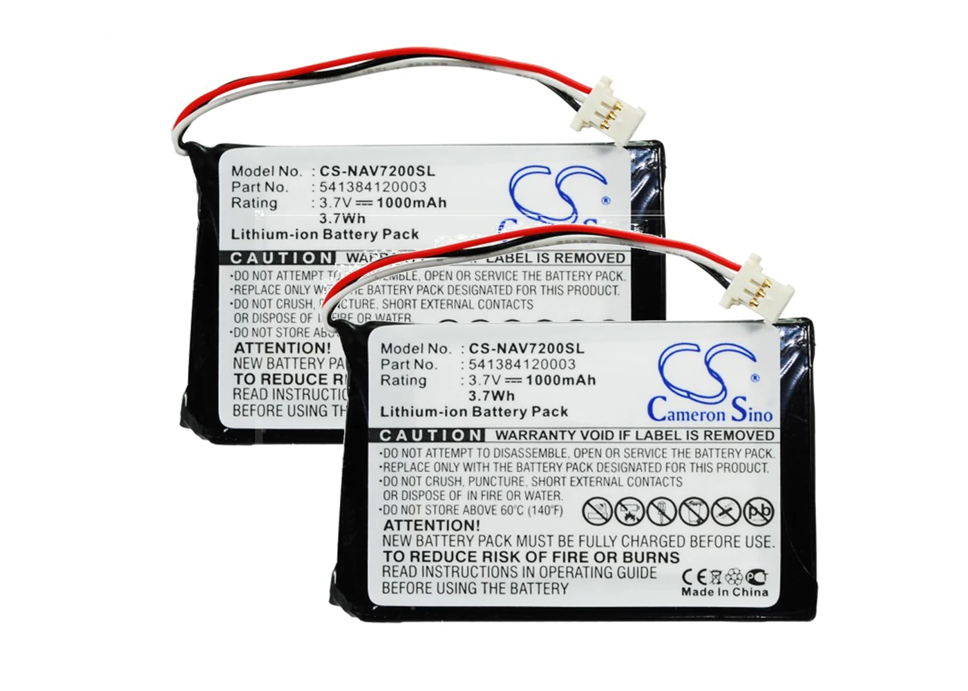 

Аккумулятор для навигатора 72 Easy, 72 Plus Live 541384120003, GTC39110BL08554, JS541384120003, 2 шт.