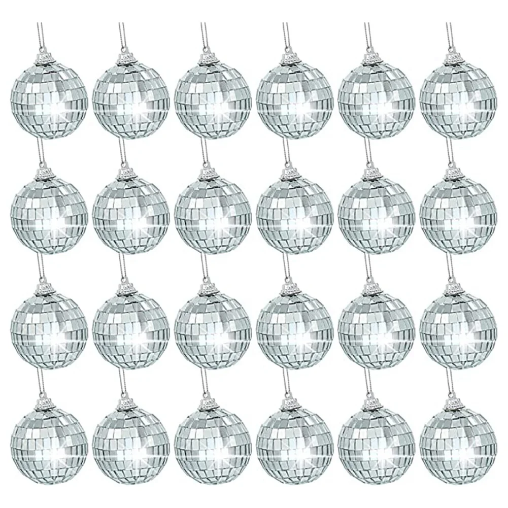 

Disco Ball Ornaments Silver Mirror Balls for Wedding Party Decoration