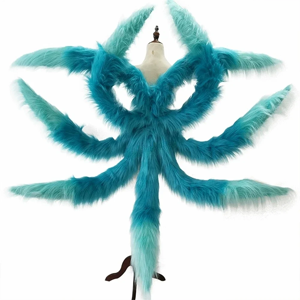 

Аниме LOL Spirit Blossom Ahri Косплей хвосты женщины сексуальная синяя лиса Ahri девять хвостов Хэллоуин аксессуары косплей костюм