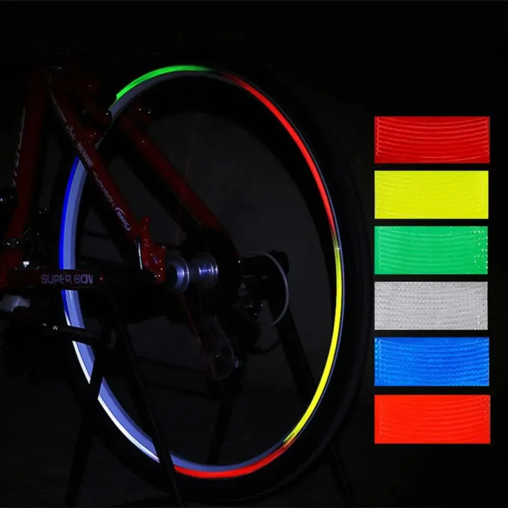 

Luminous Bike Reflective Sticker Wheel Hub Adhesive Tape Safety Cycling Fluorescent Tape Anti Scratch Bike Warning Decoration