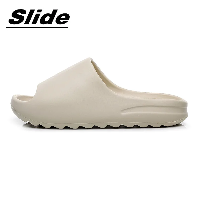 YZY Slides Fashion Couple Home Soft Slippers Thick Bottom Non-slip EVA Indoor Shoes Flat Slides Men's Women's Beach