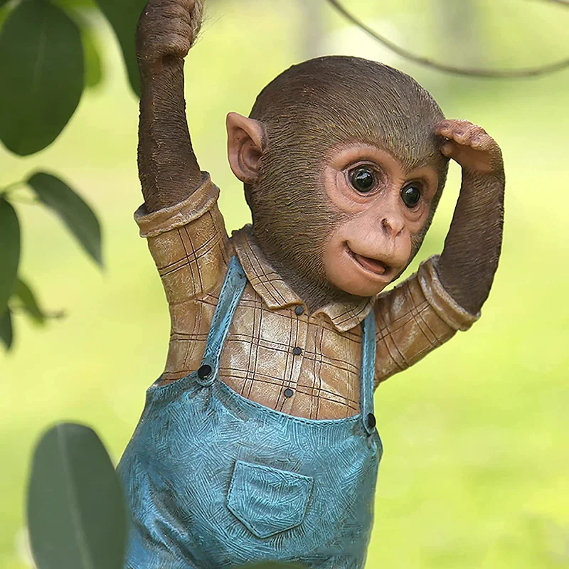 

Garden Little Monkey Simulation Resin Hanging Ornament Crafts living room decoration home decoration accessories figurines new