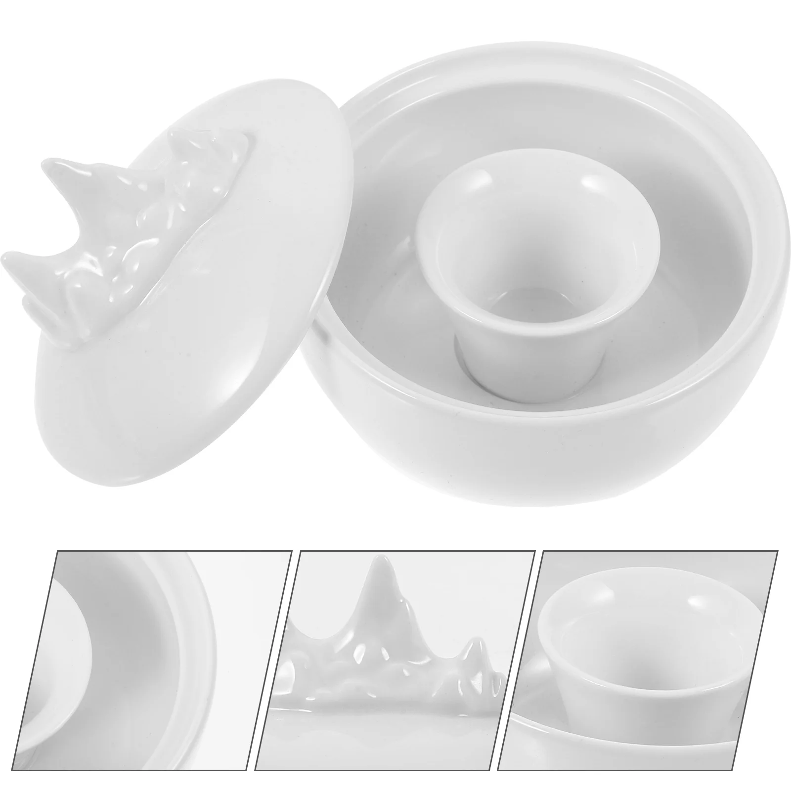 

The Four Treasures Study Inkslab Writing Ceramic Saucer Covered Holder Cartridges