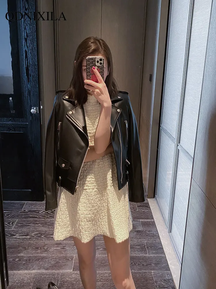 Women's Leather Jacket Imitation Sheepskin Coat for Women Korean Fashion Short Slim Coats Classic Style Women's Jackets