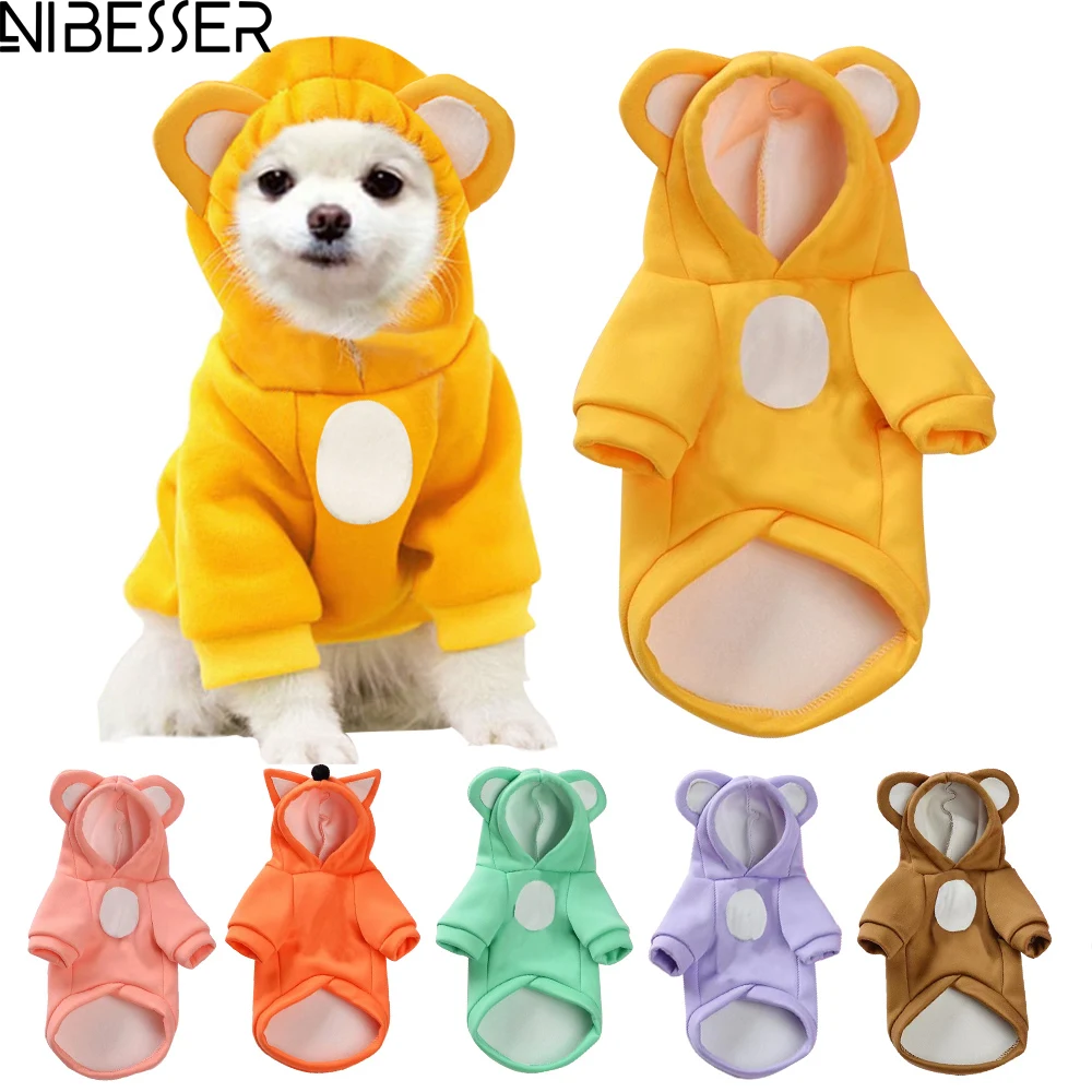 

NIBESSER Pet Dog Clothes Autumn And Winter Sweater Turned Into Cat Clothes Two-Legged Small Pet Clothes Supply Thickened Warmth