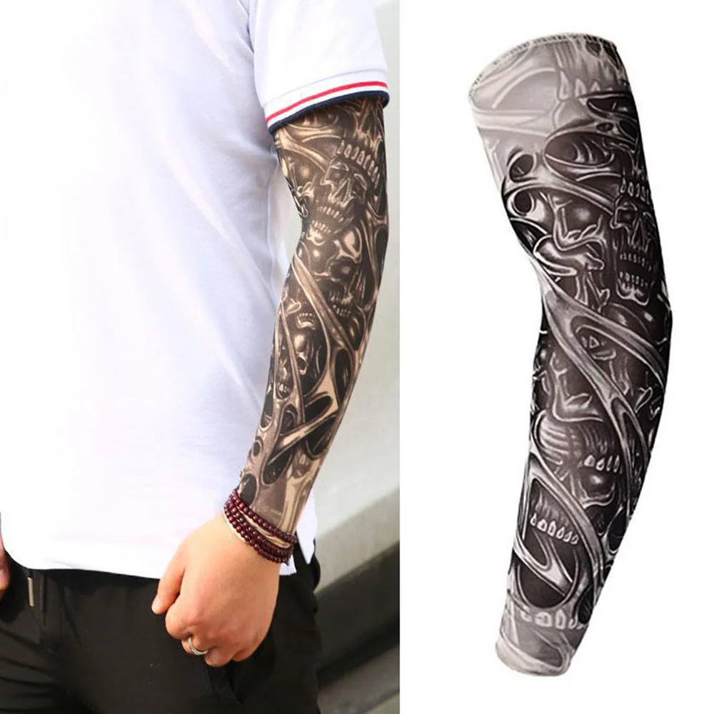 

Outdoor Cycling Sleeve 3D Tattoo Printed Arm Cover Cycling Sun Protection Arm Cooling Sleeves Riding Sleeves Arm Protection