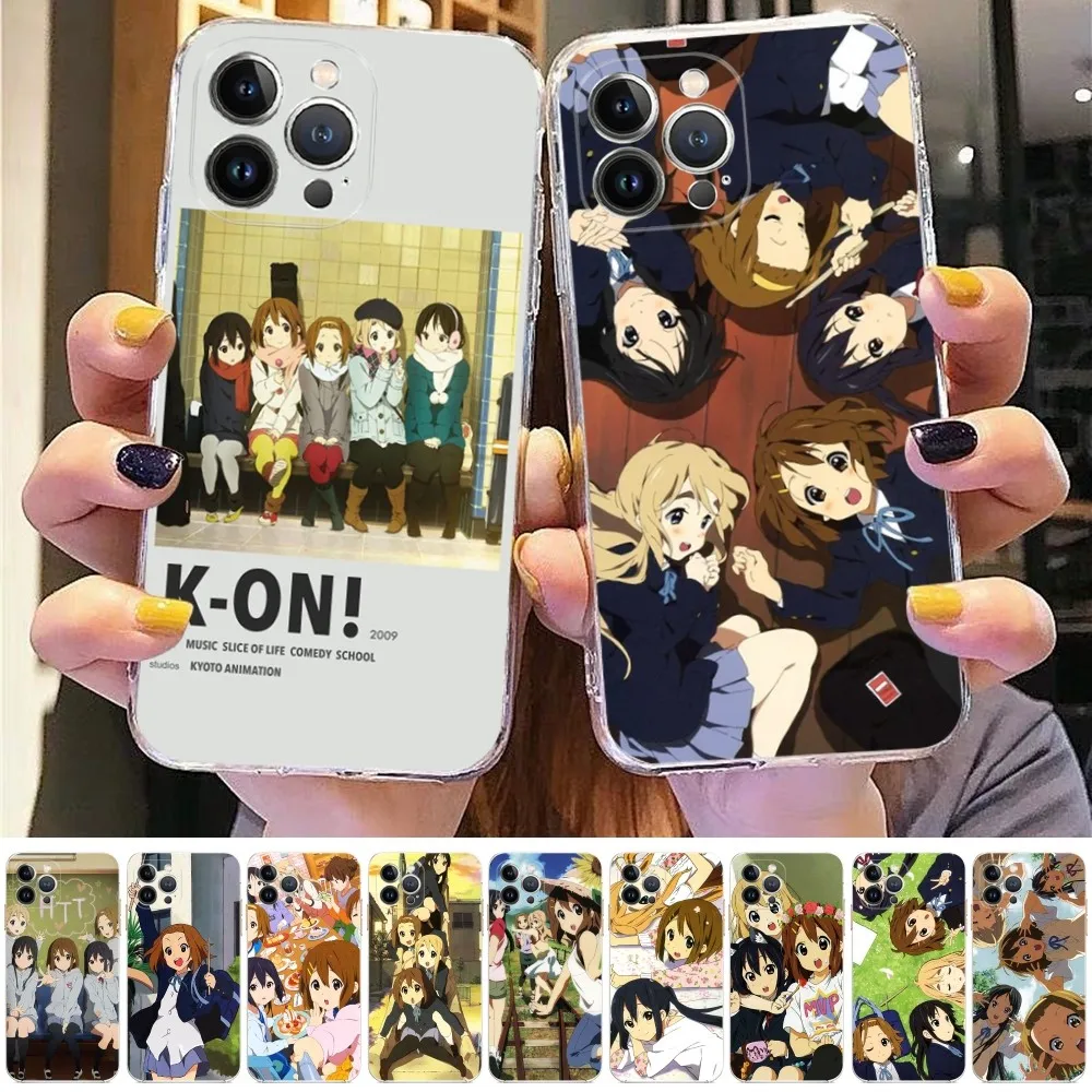 

K-ON! Anime Phone Case for iPhone 8 7 6 6S Plus X SE 2020 XR XS 14 11 12 13 Mini Pro Max Mobile Case