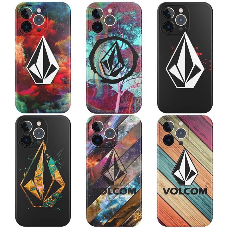 

V-VOLCOM Skateboard Brand Silicone TPU Phone Case for Iphone 11 12 13 Pro Max Mini XR XS 8 X 7 6 6s Plus Design Back Cover
