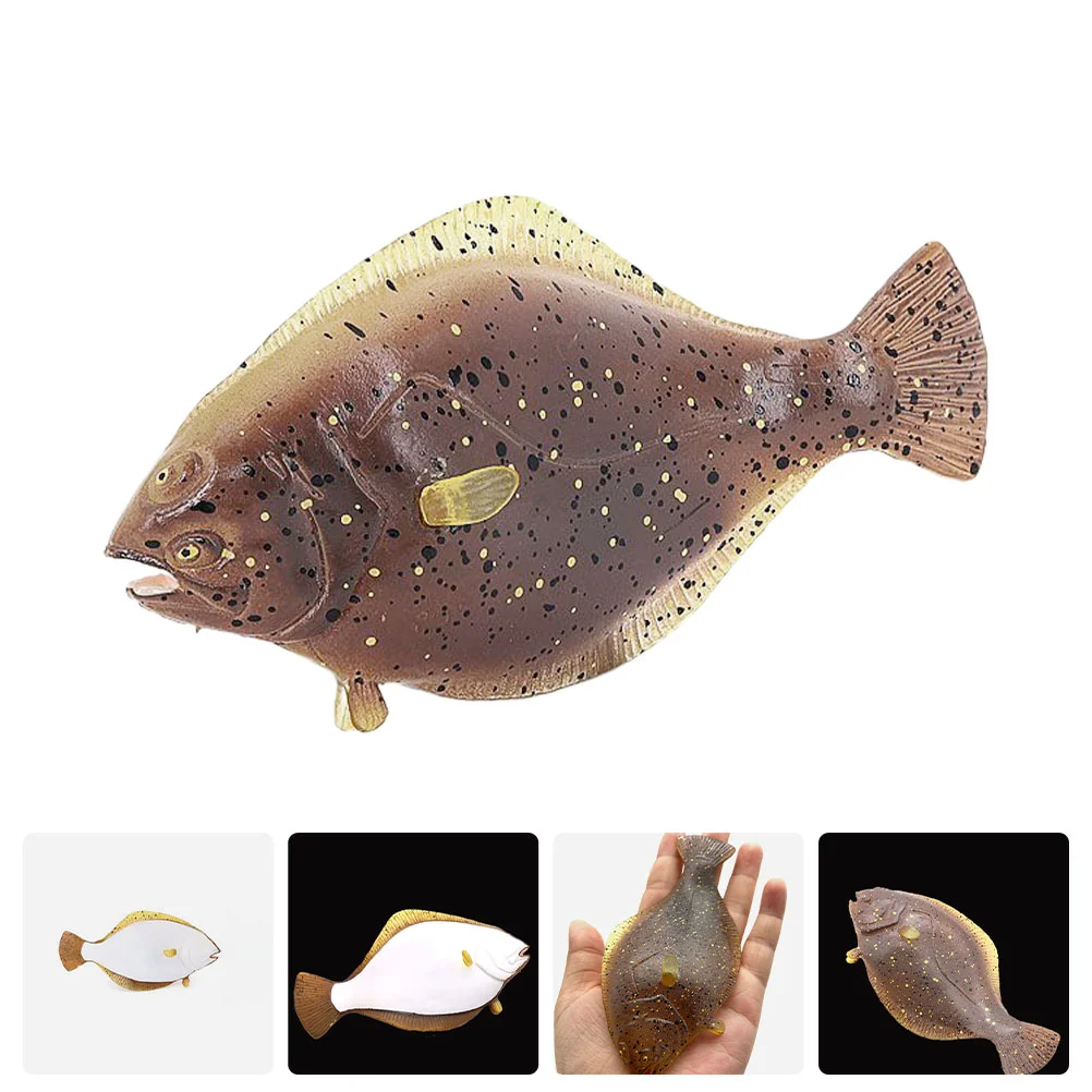 

Animals Realistic Toys Figurines Model Flatfish Sea Fish Aquarium Creature Ocean Ornament Animal Figures Decor Bath Kids Marine