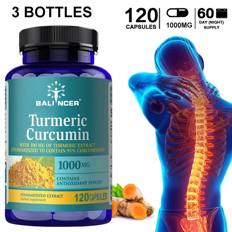 

Balincer Organic Curcumin - for Muscle Joint Pain, Arthritis, Anti-Aging, Antioxidant, Immune Support Supplement