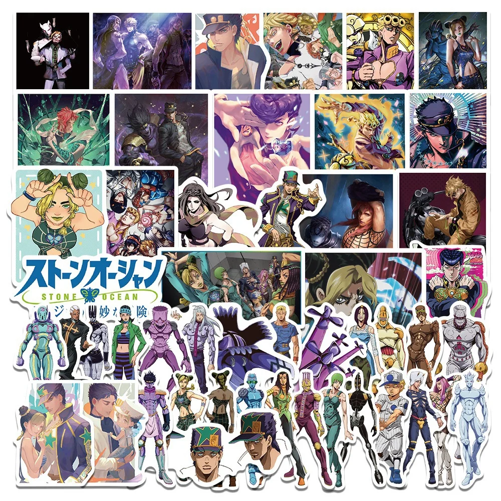 10/30/50PCS JOJO Bizarre Adventure Anime Cosplay Sticker Toy DIY Suitcase Luggage Laptop Ipad Cute Decal Sticker Wholesale