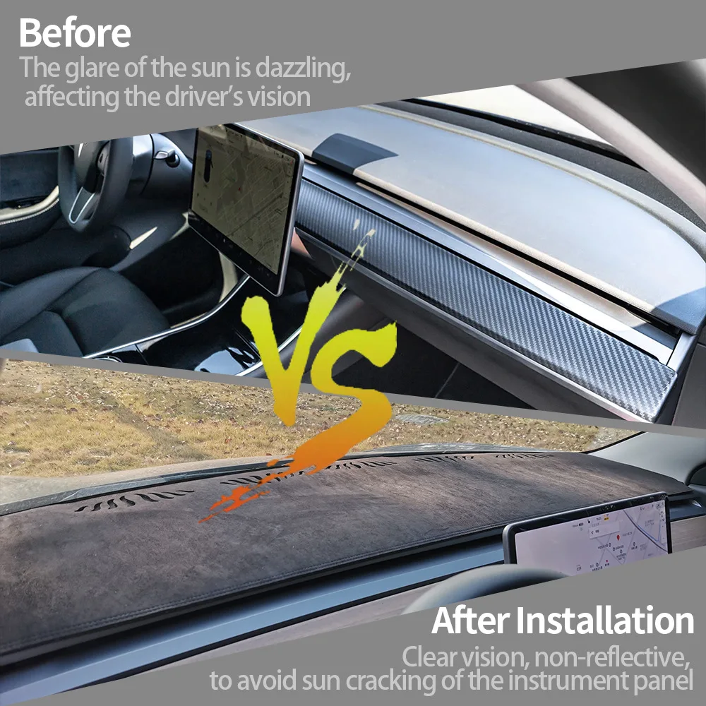 Автомобильные принадлежности подходит для Tesla Model3 Y фланелевый нескользящий