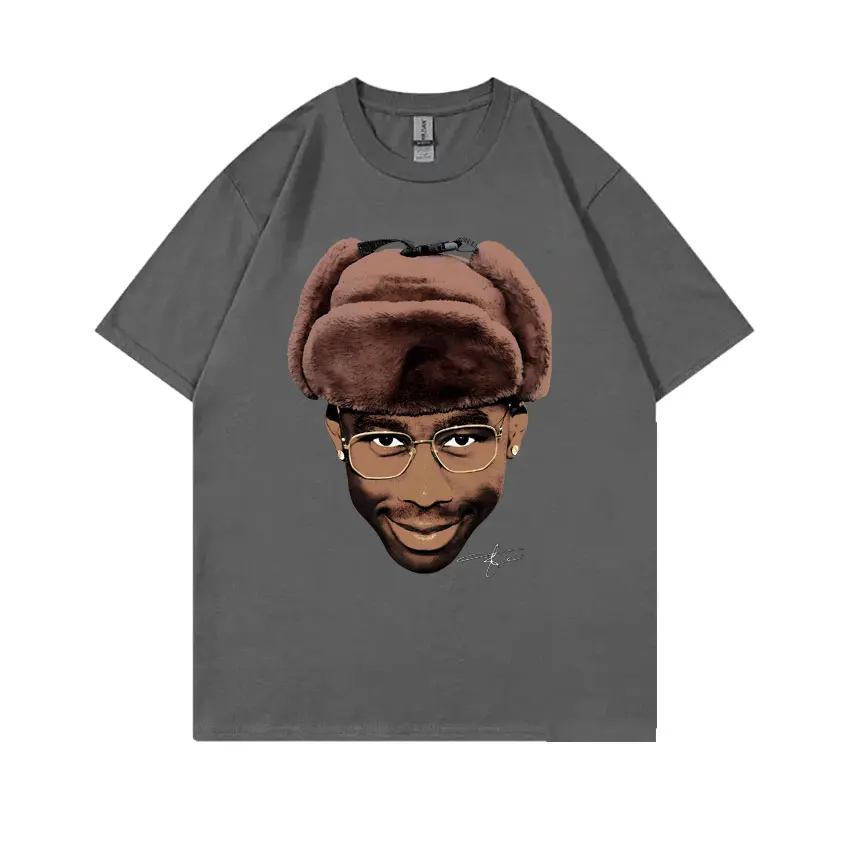 Tyler The Creator Mugshot Chromakopia Graphic T-Shirts Men Women Hip Hop Oversized Tee Shirt Streetwear Fashion Men's Clothing