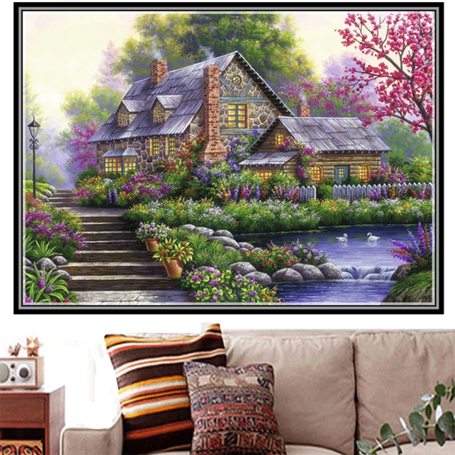 

DIY 5D Diamond Painting Landscape Series Full Drill Square Round Embroidery Mosaic Art Picture Of Rhinestones Home Decor Gifts