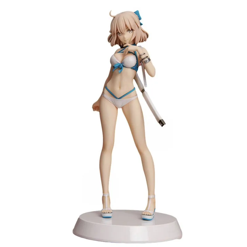 

The Treasure Okita Souji Summer Queen Fate/Grand Order из ПВХ, красивая коллекция, оригинальное настольное украшение, модель, игрушка в подарок