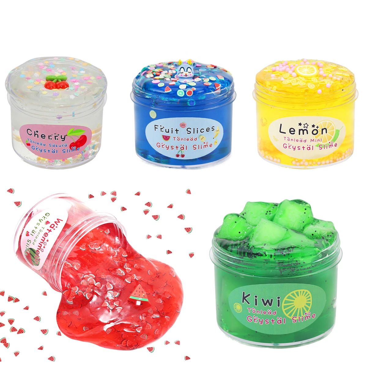 

70ml Slime Kit Crystal Slime Kit Soft and Non-Sticky Fluffy Slime Toy for Boys Girls Party Favors Stress Relief Slime Toys Super