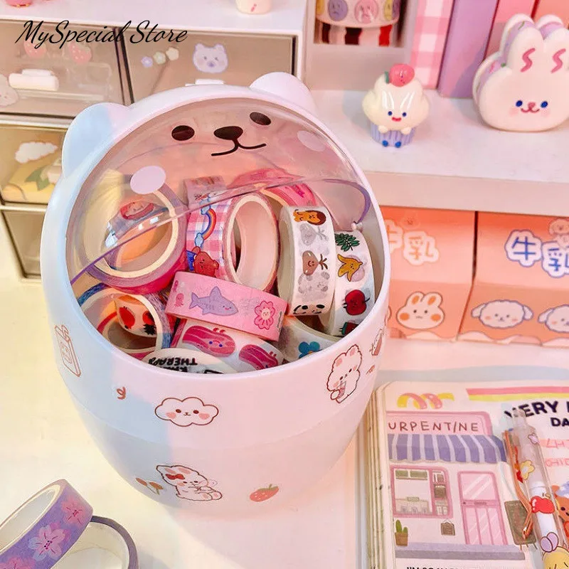

Box Student Box 1 Supply Desktop Kawaii Stationery Office Cartoon Student Organizer Storage Piece Creative Cute Storage Makeup