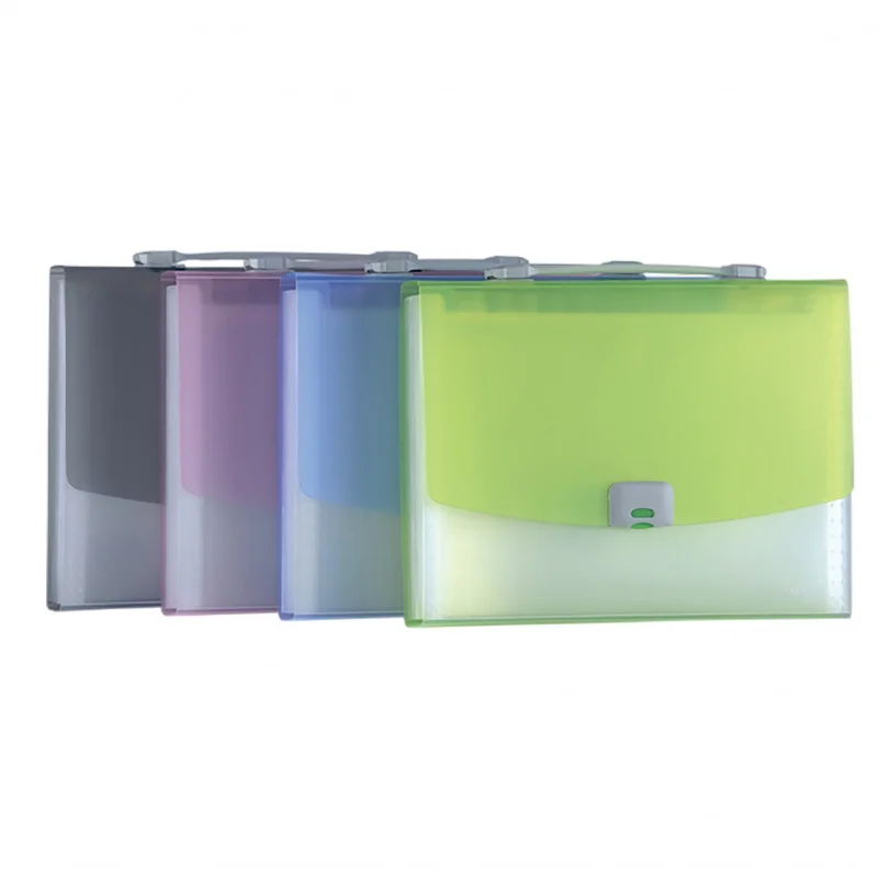M&G A4 Size Transparent Colorful 12 Pockets Expanding File Folder