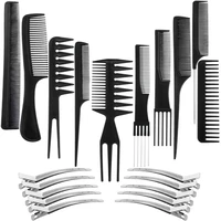 stylist anti static hairdressing combsmultifunctional hair design hair detangler comb makeup barber haircare styling tool set
