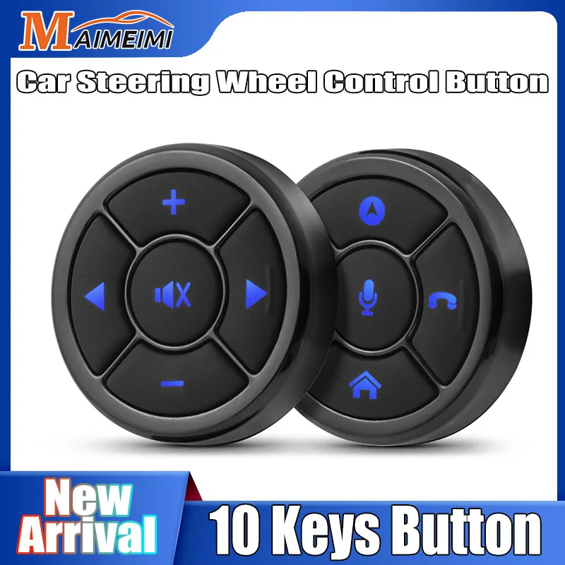 

10 Keys Wireless Car Steering Wheel Control Button for Car Radio DVD GPS Multimedia Navigation Head Unit Remote Control Button