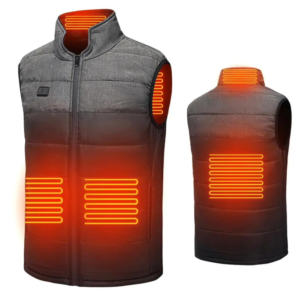 

Heated Vest Heating Jacket Body Warmer Softness Supple Keep Warmth Multipurpose Hiking Equipment Simple Style Electric Vests