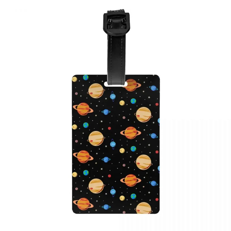 

Ярлык для багажа с милыми планетами для чемоданов Космос галактика Вселенная Личная Обложка идентификационная ярлык