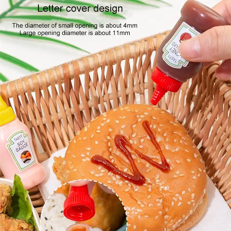 

Mini Squeeze Condiment Bottles With Lid Plastic Ketchup Mustard Hot Sauces Olive Oil Bottles Kitchen Condiment Dispenser Tools