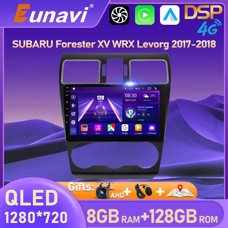 

Eunavi 2 Din Android авто радио для Subaru Forester XV WRX 2013-2018 GPS навигация автомобильный мультимедийный плеер 4G Carplay 2DIN DVD