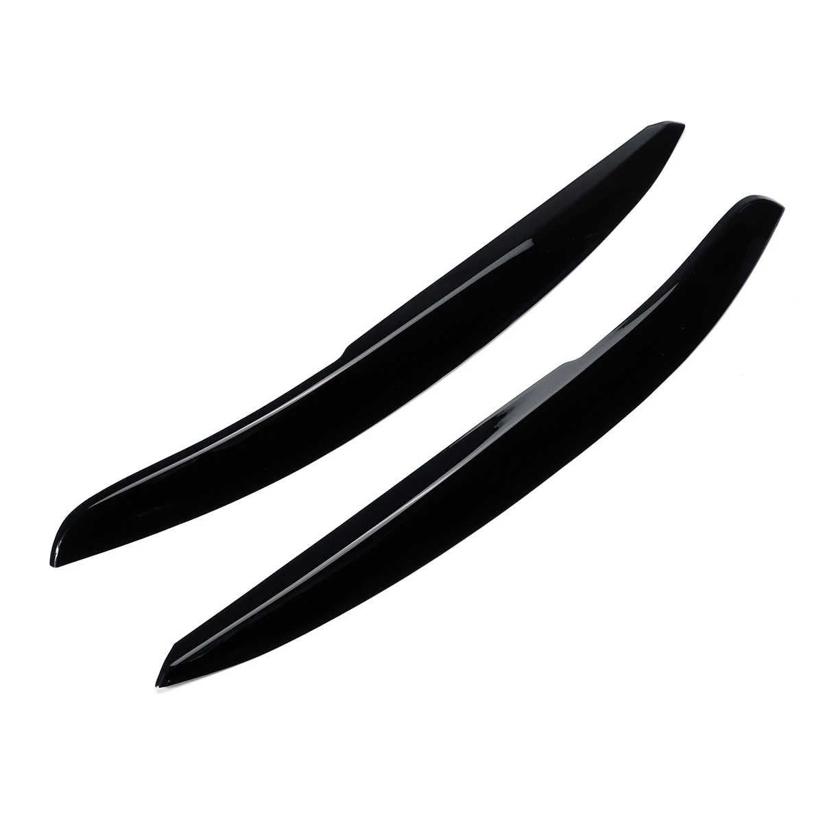 

Pair Headlight Eyebrow Eyelids Trim Cover For VW POLO MK5 2011 2012 2013 2014 2015 2016 2017 2018 Gloss Black/White