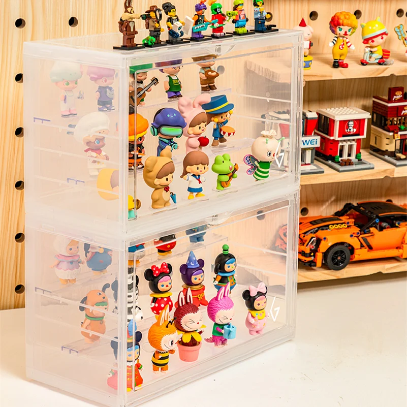 Прозрачная коробка для хранения GOTO Пылезащитная аниме-фигурок Q-версия кукол Gundam