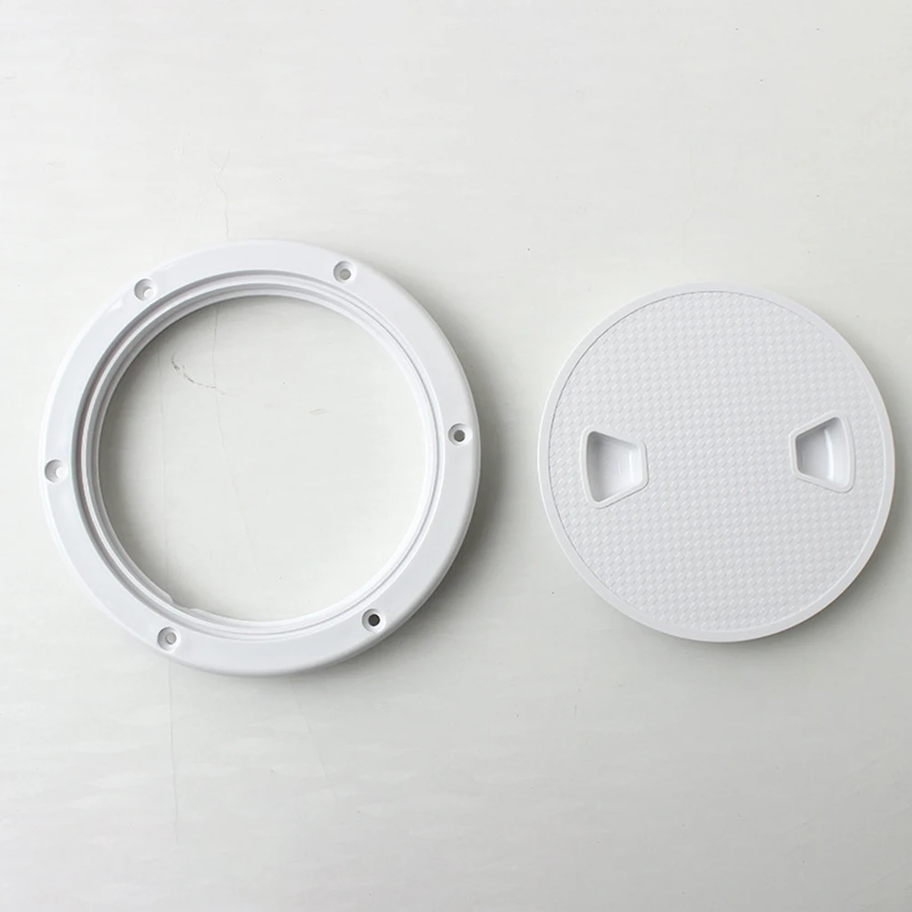 

4 Inch Marine Boat Inspection Hatch Round Deck Plate Accessies Cover- White ABS Plastic For Boat Deck Plate Durable Parts